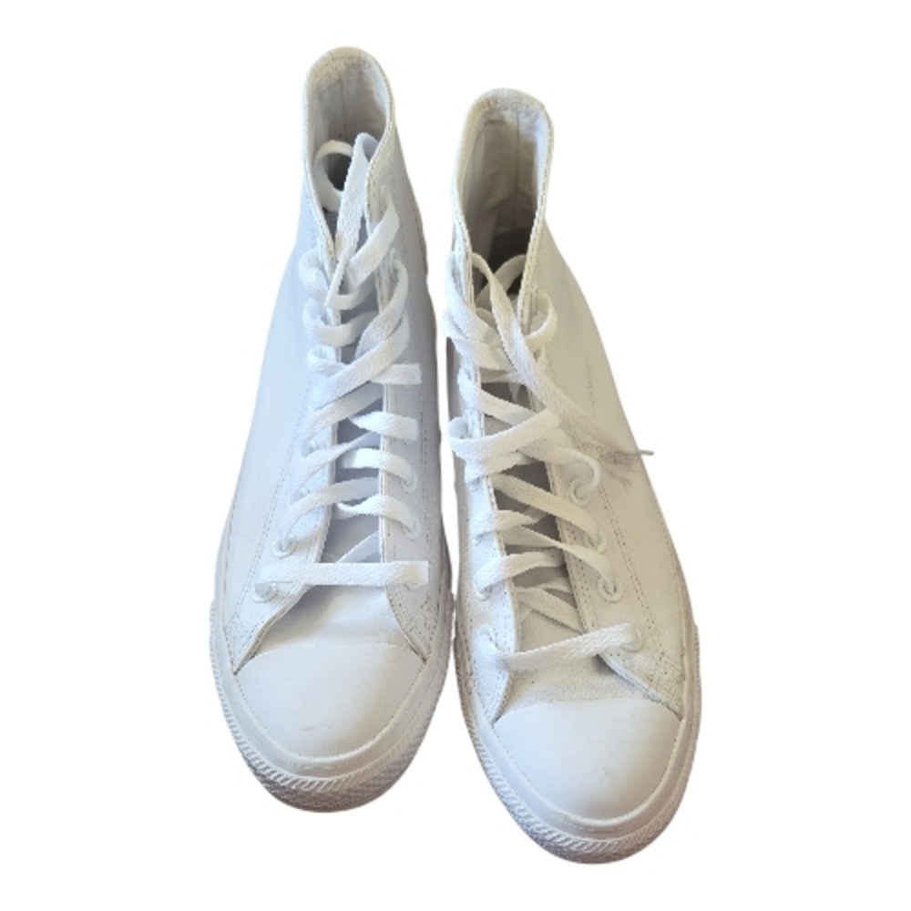 Converse White High-Top Canvas Sneakers 7.5 Men/9.5 Women